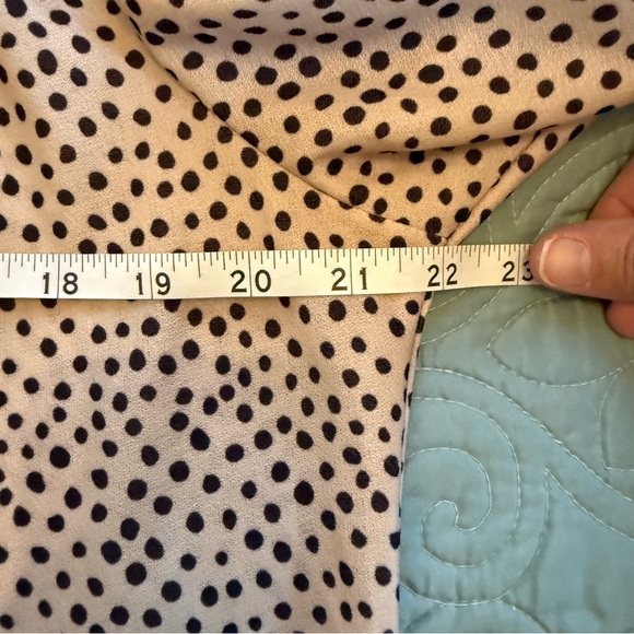 Vintage Fire Islander Womens Black Cream Polka Dot Ruffle Collar Blouse Size 18 - Picture 4 of 10